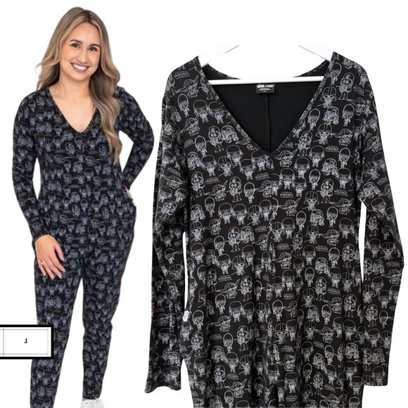 Smash & Tess RARE Star Wars Romper Long Sleeve with Pockets Size L Sold Out - Picture 1 of 6
